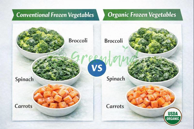 Conventional vs Organic Frozen Vegetables Conventional vs Organic Frozen Vegetables